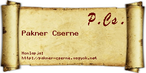 Pakner Cserne névjegykártya